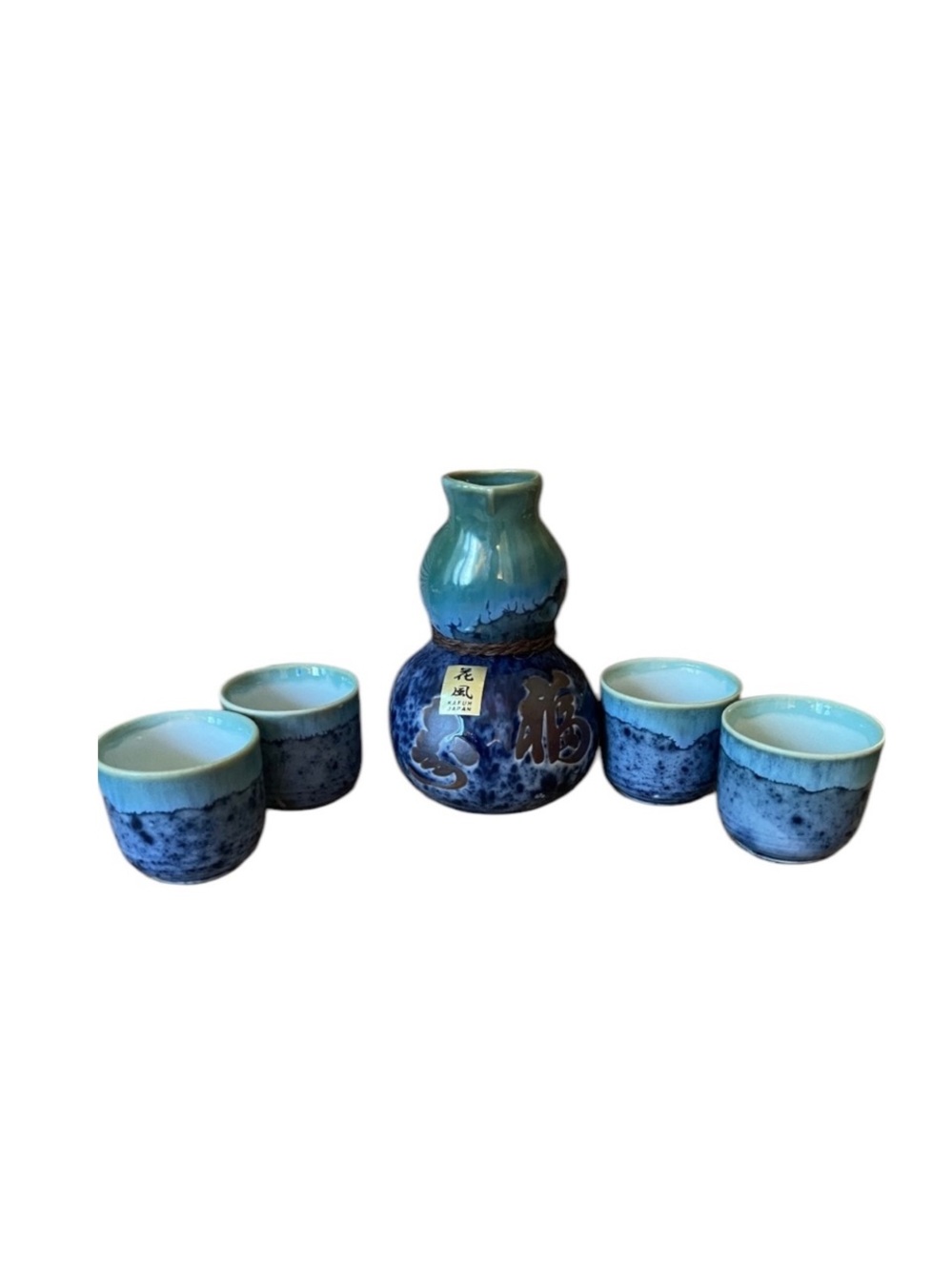 KAFUN JAPAN Ceramic Saki Set 5 PCS Sushi Date Night
